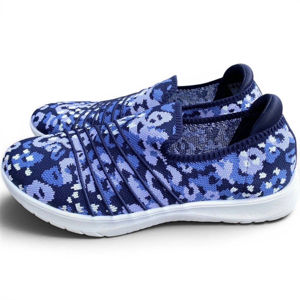Clarks Cloudsteppers Womens Adella Step Slip On Sneakers 8.5W Blue Camo Comfort